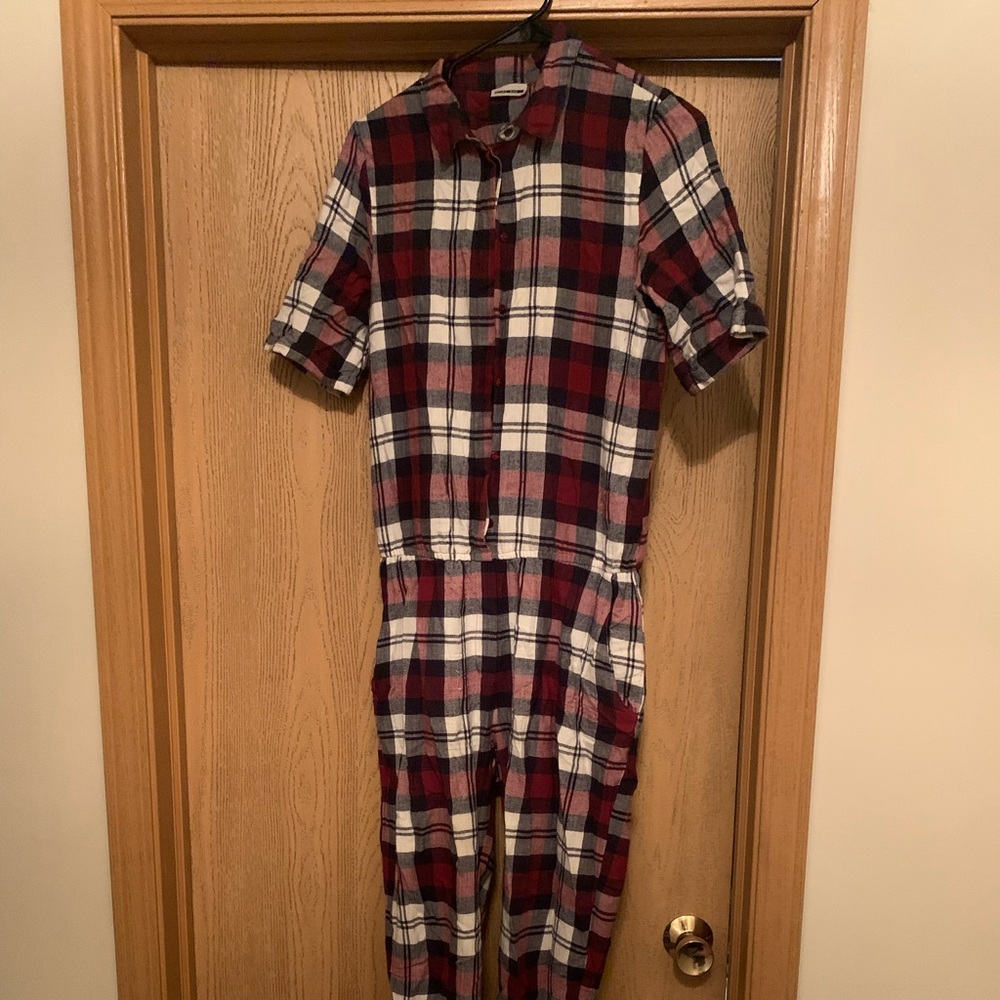 Plaid Jumpsuit, Size M